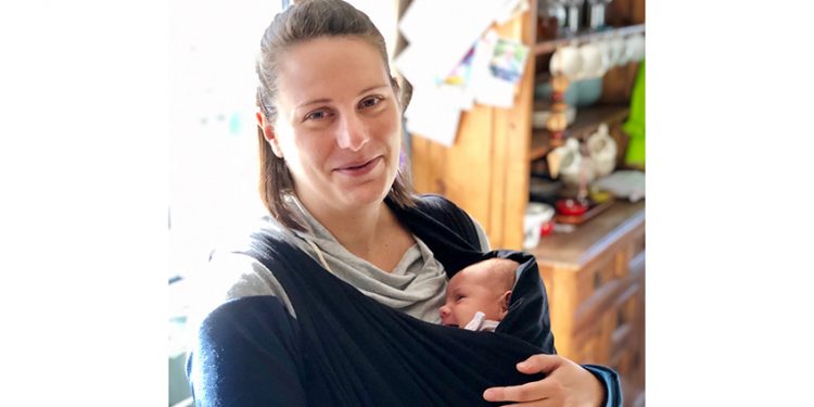 Caroline Sutcliffe and baby Esther Harriet